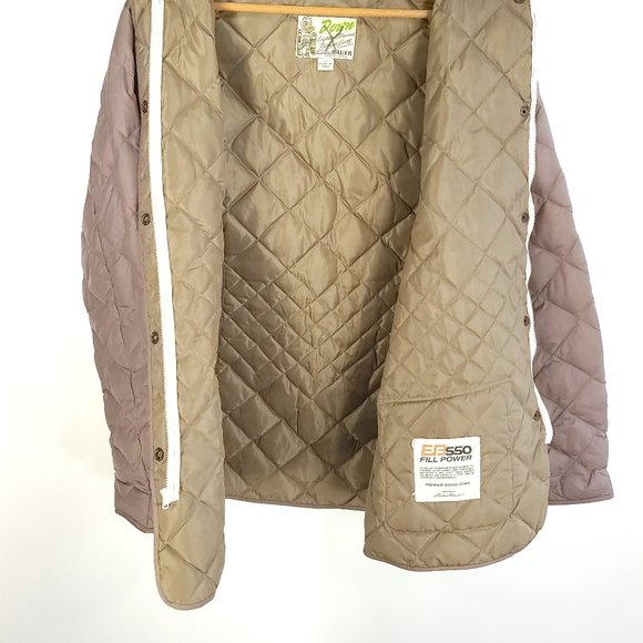Eddie Bauer Coat Jacket Women's LT Light Purple Goose Down Snap Zip Front Retro - Picture 12 of 14
